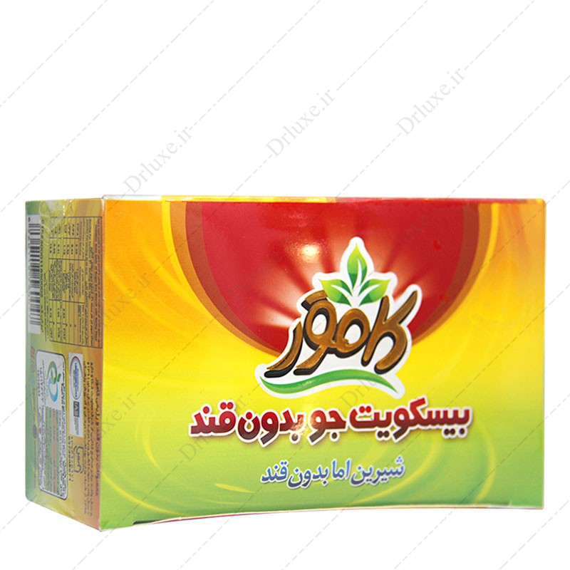 بیسکویت جو بدون قند پرو بیوتیک کامور وانیلی