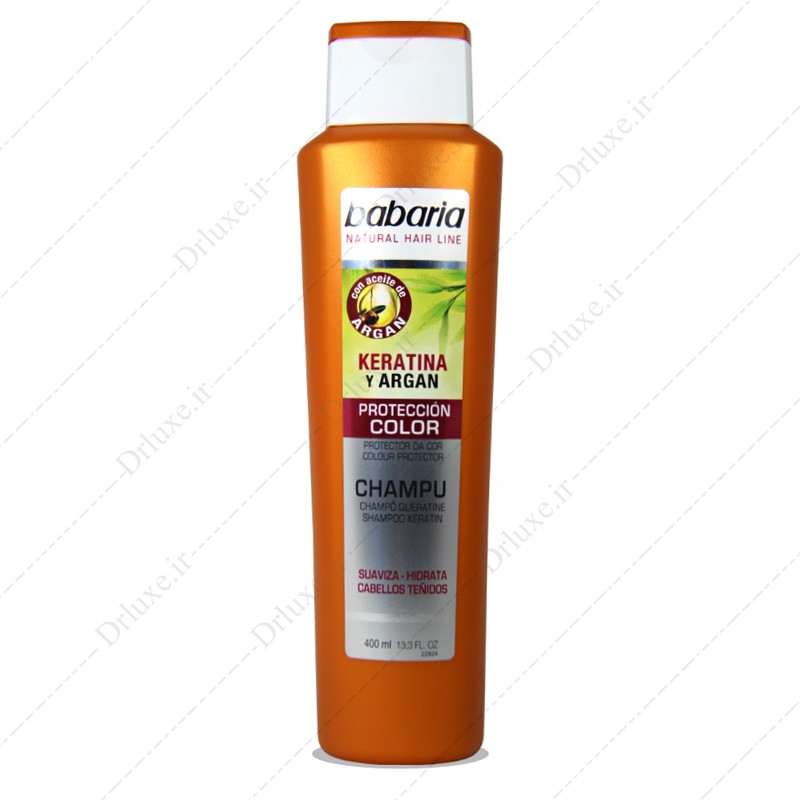 بررسی، قیمت و خرید شامپو موی رنگ شده آرگان و کراتین باباریا 400 میلی لیتر - داروخانه آنلاین دکتر لوکس
