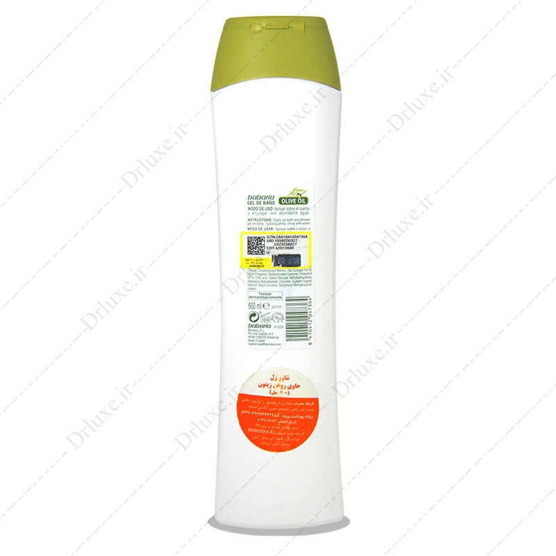 مشخصات، قیمت و خرید شاور ژل حاوی روغن زیتون باباریا 600ml - دکتر لوکس