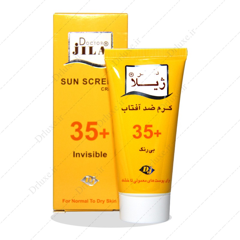 کرم ضد آفتاب SPF35 بی رنگ دکتر ژیلا 50 میلی لیتر