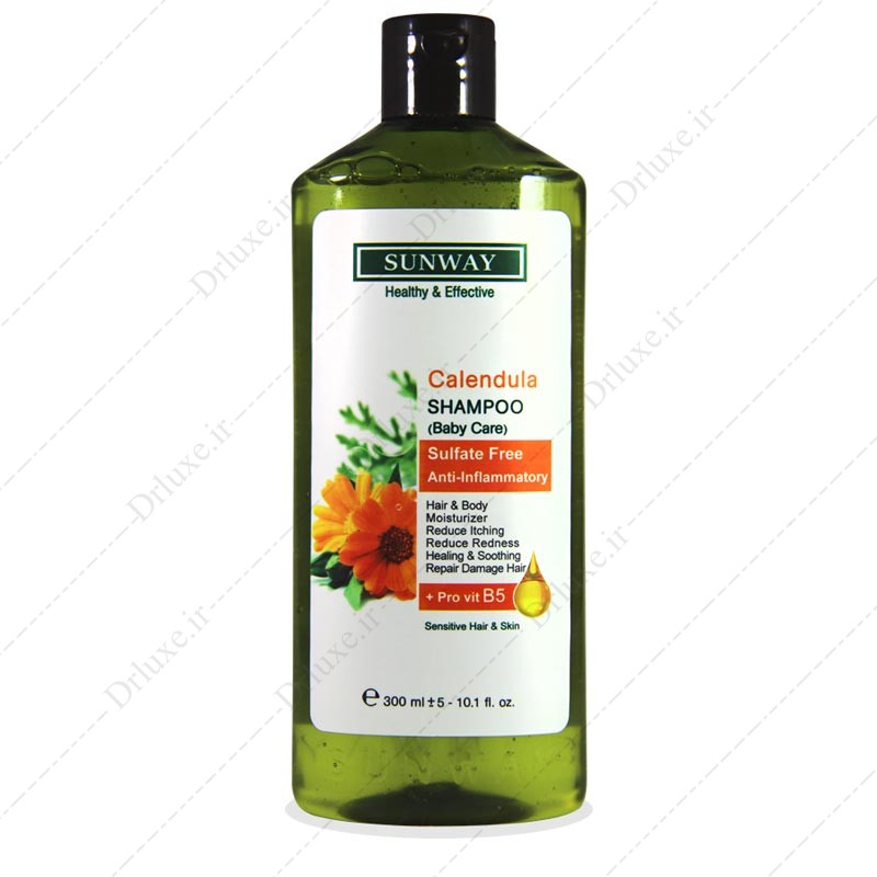 مشخصات، قیمت و خرید شامپو کودک بدون سولفات سان وی مدل Calendula حجم 300 میلی لیتر - دکتر لوکس