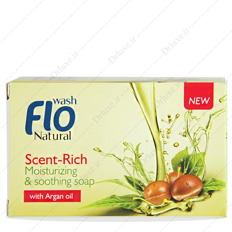 مشخصات، قیمت و خرید صابون مرطوب کننده صورت و بدن روغن آرگان فلو 100 گرم - دکتر لوکس