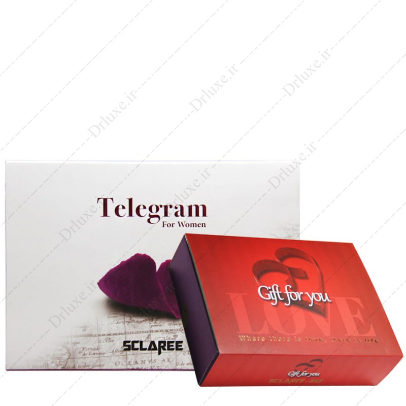 مشخصات، قیمت و خرید پک هدیه ادکلن و مام رول زنانه اسکلاره مدل Telegram - دکتر لوکس
