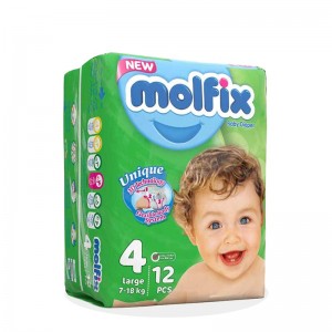پوشک بچه مولفیکس سایز 4 بسته 12 عددی