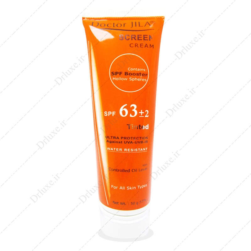 کرم ضد آفتاب SPF 63 دکتر ژیلا رنگی 50 میلی لیتر