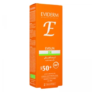 کرم ضد آفتاب SPF50  اوی سان جی بژ طبیعی پوست چرب اویدرم 40 میلی لیتر