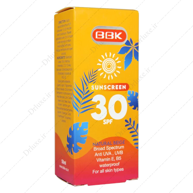 قیمت و خرید کرم ضد آفتاب SPF30 بژ طبیعی ببک 50 میلی لیتر - دکتر لوکس
