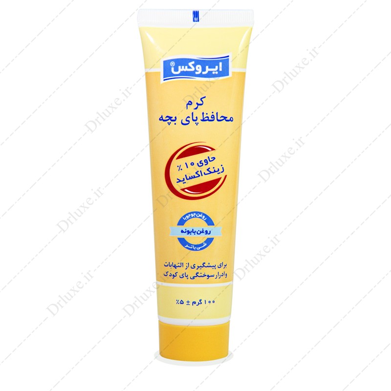 کرم محافظ پای بچه حاوی 10% زینک اکساید ایروکس 100 گرم