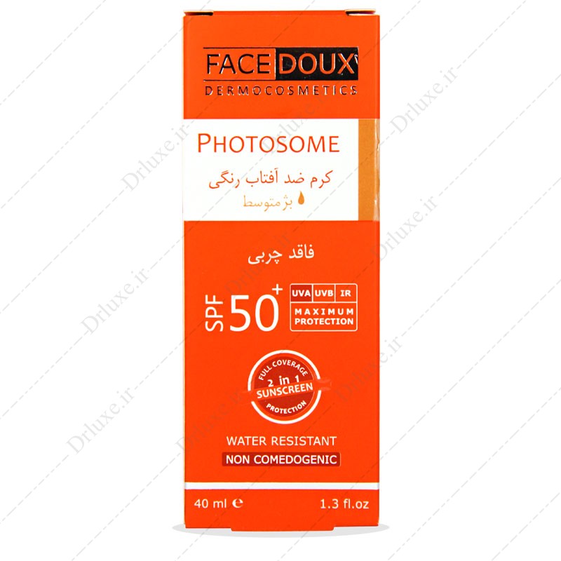 قیمت و خرید ضد آفتاب SPF50 فاقد چربی بژ متوسط فیس دوکس - دکتر لوکس