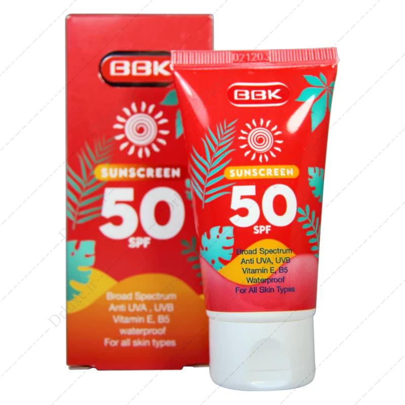 قیمت و خرید کرم ضد آفتاب SPF50 بی رنگ انواع پوست ببک 50 میلی لیتر - دکتر لوکس