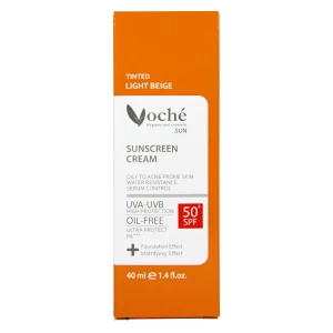 کرم ضد آفتاب SPF50 وچه پوست چرب بژ روشن 40 میلی لیتر
