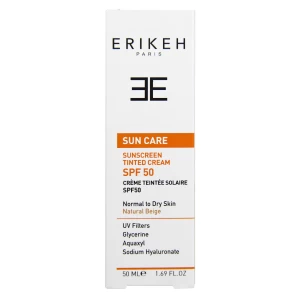 کرم ضد آفتاب SPF50 بژ طبیعی پوست خشک و نرمال اریکه 50 میلی لیتر