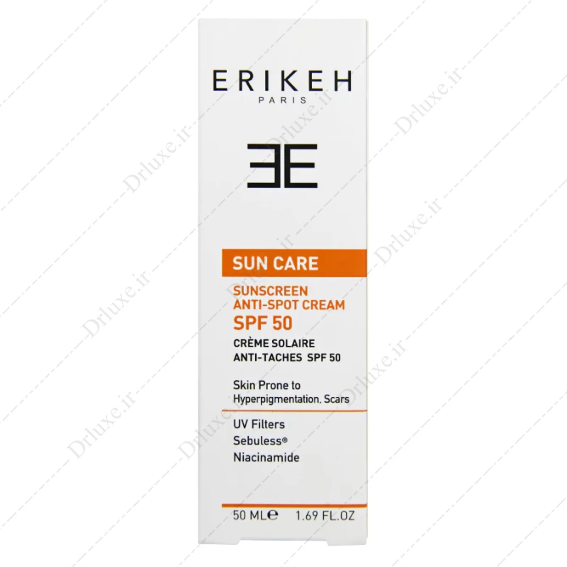 کرم ضد آفتاب و ضد لک SPF50 بی رنگ اریکه 50 میلی لیتر - دکتر لوکس