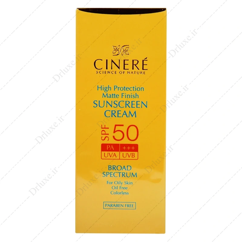 کرم ضد آفتاب SPF50 بی رنگ پوست چرب سینره 50 میلی لیتر - دکتر لوکس