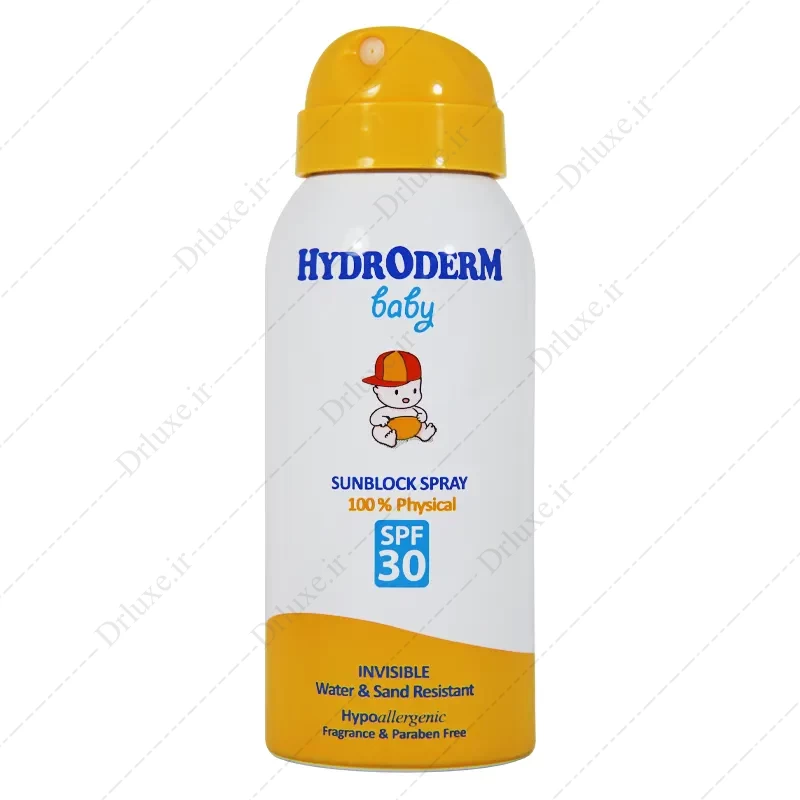 بررسی و خرید اسپری ضد آفتاب SPF30 کودکان هیدرودرم 100 میل - دکتر لوکس