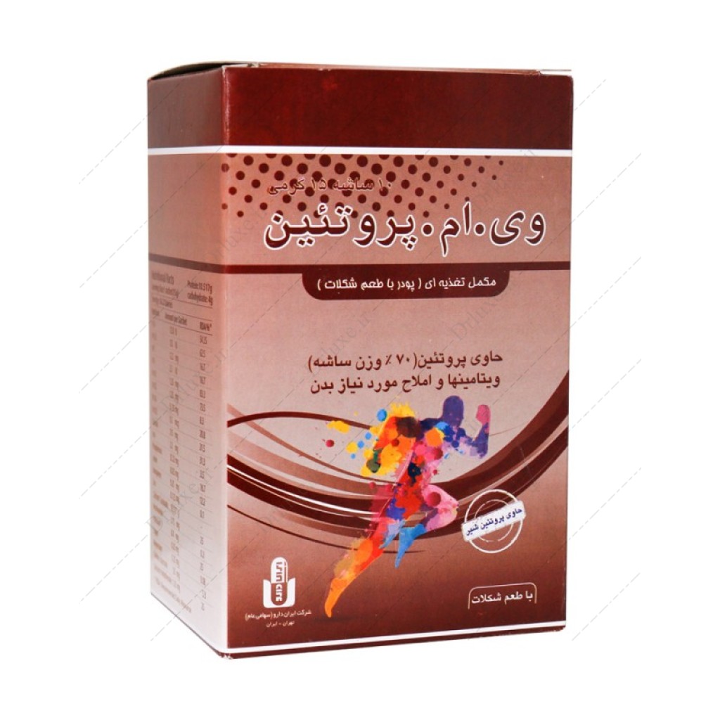 ساشه وی ام پروتئین 15 گرم ایران دارو 10 عددی