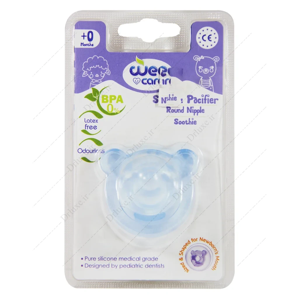 پستانک تمام سیلیکونی وی کر طرح خرس کد P130