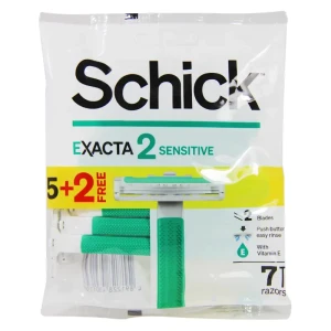 تیغ اصلاح 2 لبه شیک Exacta 2 Sensitive بسته 7 عدد