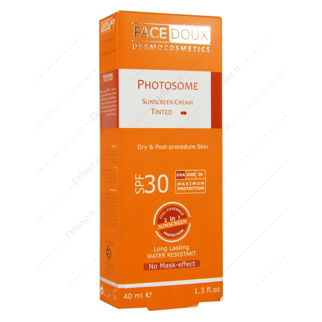 کرم ضد آفتاب Spf 30 رنگی Photosome فیس دوکس 40 میلی‌لیتر