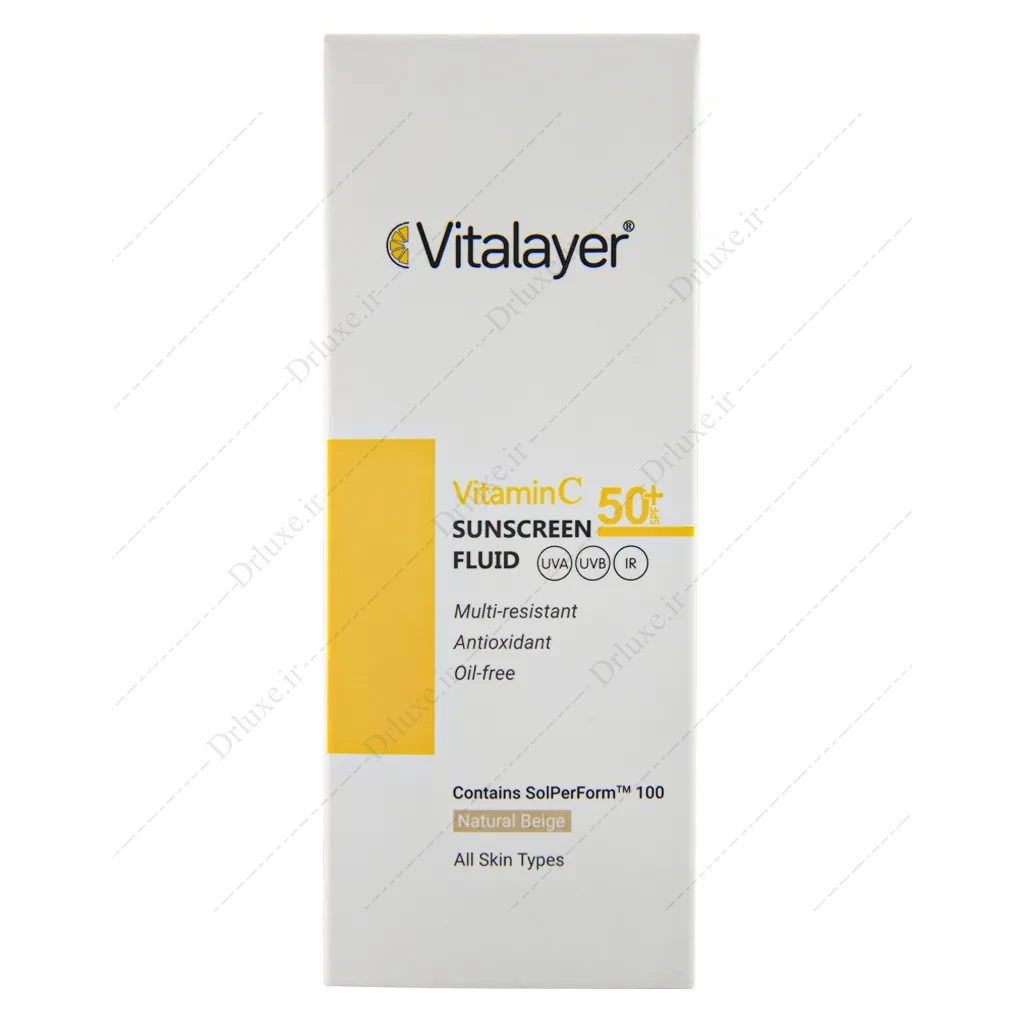 فلوئید ضد آفتاب SPF50 ویتالیر ویتامین سی