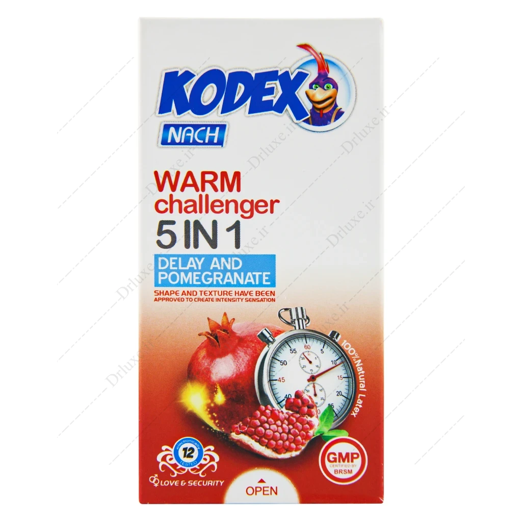 کاندوم کدکس مدل warm challenger 5in1 بسته 12 عددی