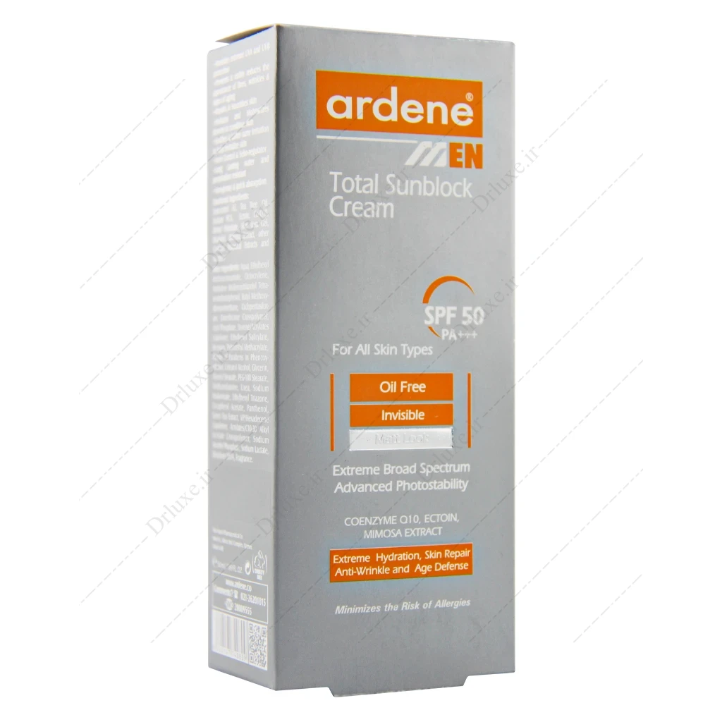 کرم ضد آفتاب آقایان آردن مدل Total SPF50