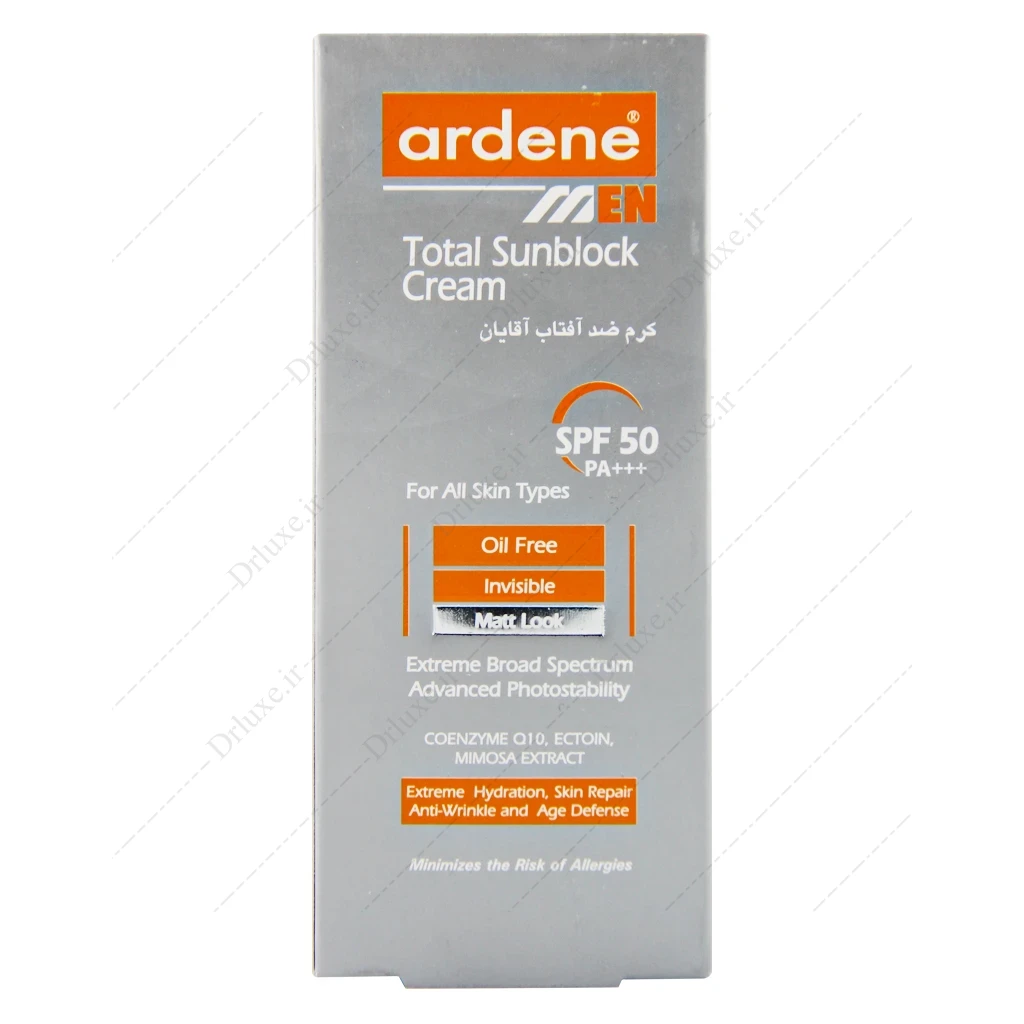 کرم ضد آفتاب آقایان آردن مدل Total SPF50