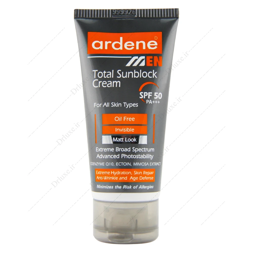 کرم ضد آفتاب آقایان آردن مدل Total SPF50