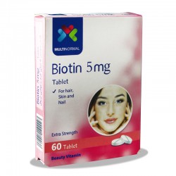 قرص بیوتین 5 میلی گرم مولتی نرمال 60 عددی