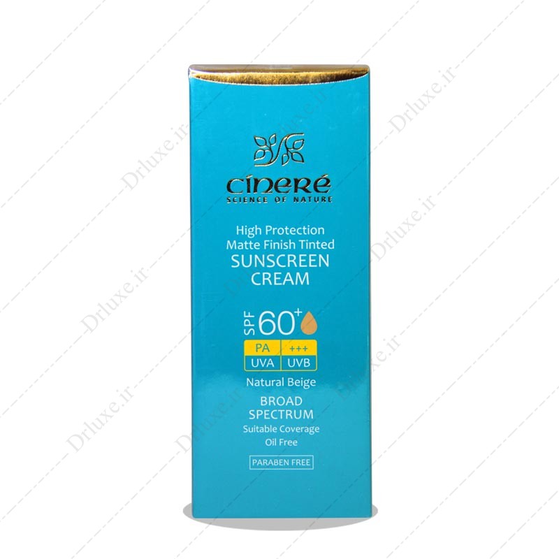 کرم ضد آفتاب SPF60 سینره فاقد چربی بژ طبیعی 50 میلی لیتر