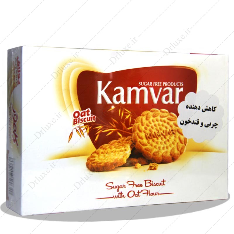 بیسکویت آرد جو دوسر بدون شکر کامور