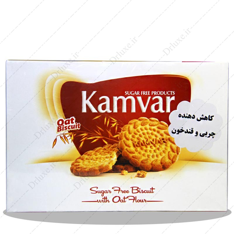 بیسکویت آرد جو دوسر بدون شکر کامور