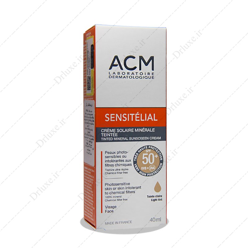 قیمت و خرید کرم ضد آفتاب SPF50  رنگی سنسی تلیال ای سی ام 40 میلی لیتر- دکتر لوکس
