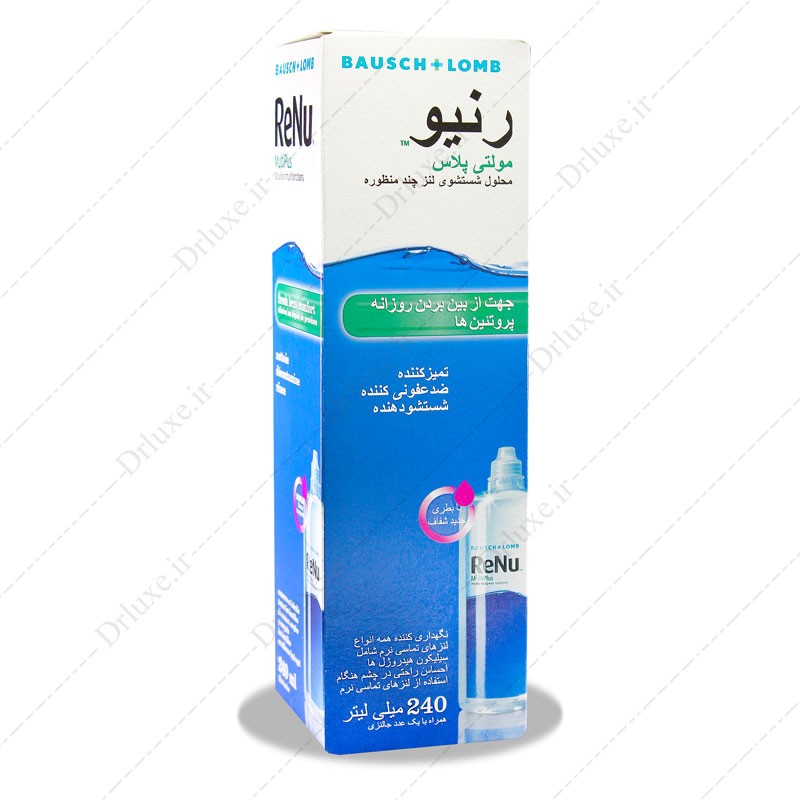محلول شستشوی لنز رنیو مولتی پلاس 240 میلی لیتر