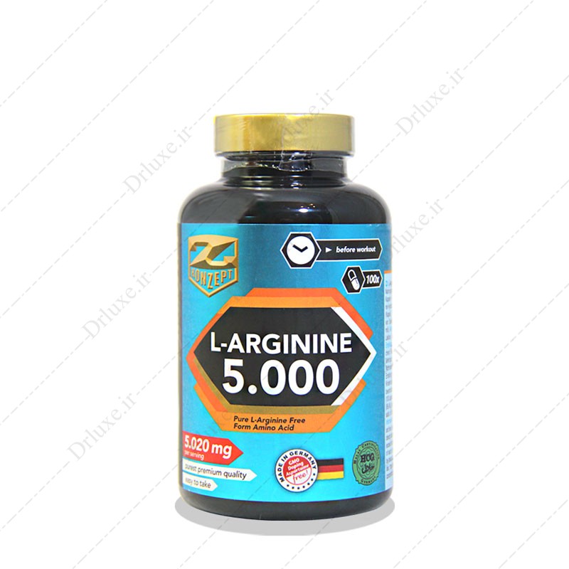 مشخصات ، قیمت و خرید   کپسول ال آرژنین 5000 زد کانزپت 100 عددی - دکترلوکس