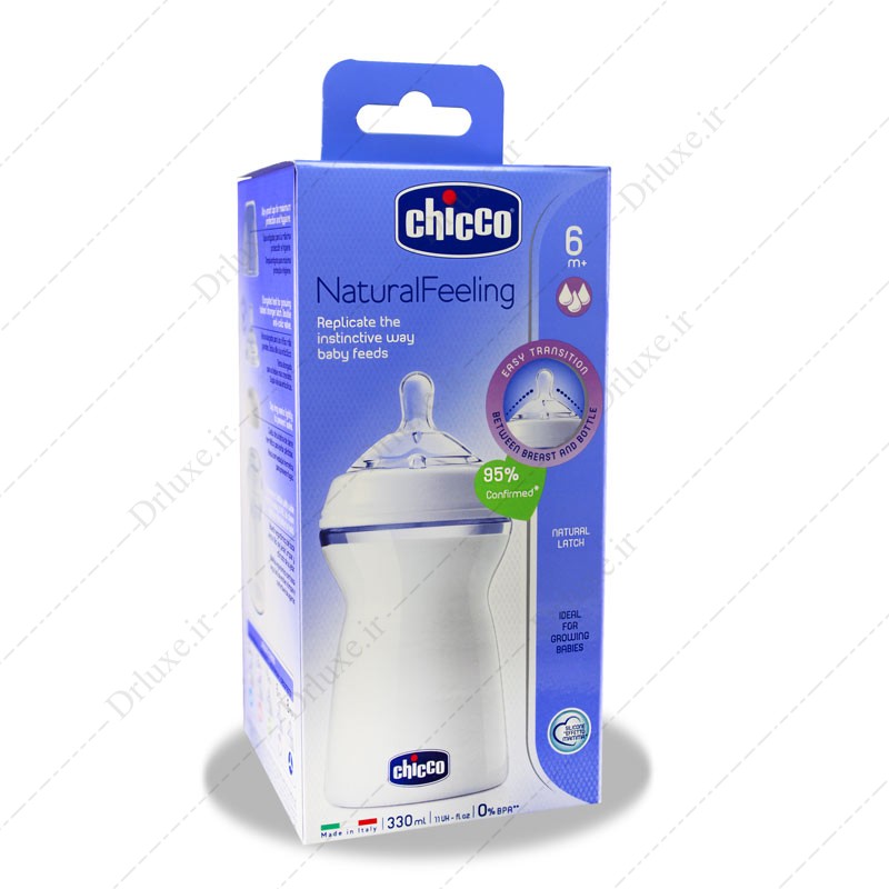مشخصات، قیمت و خرید شیشه شیر نچرال فیلینگ چیکو 330 میلی لیتر - دکتر لوکس